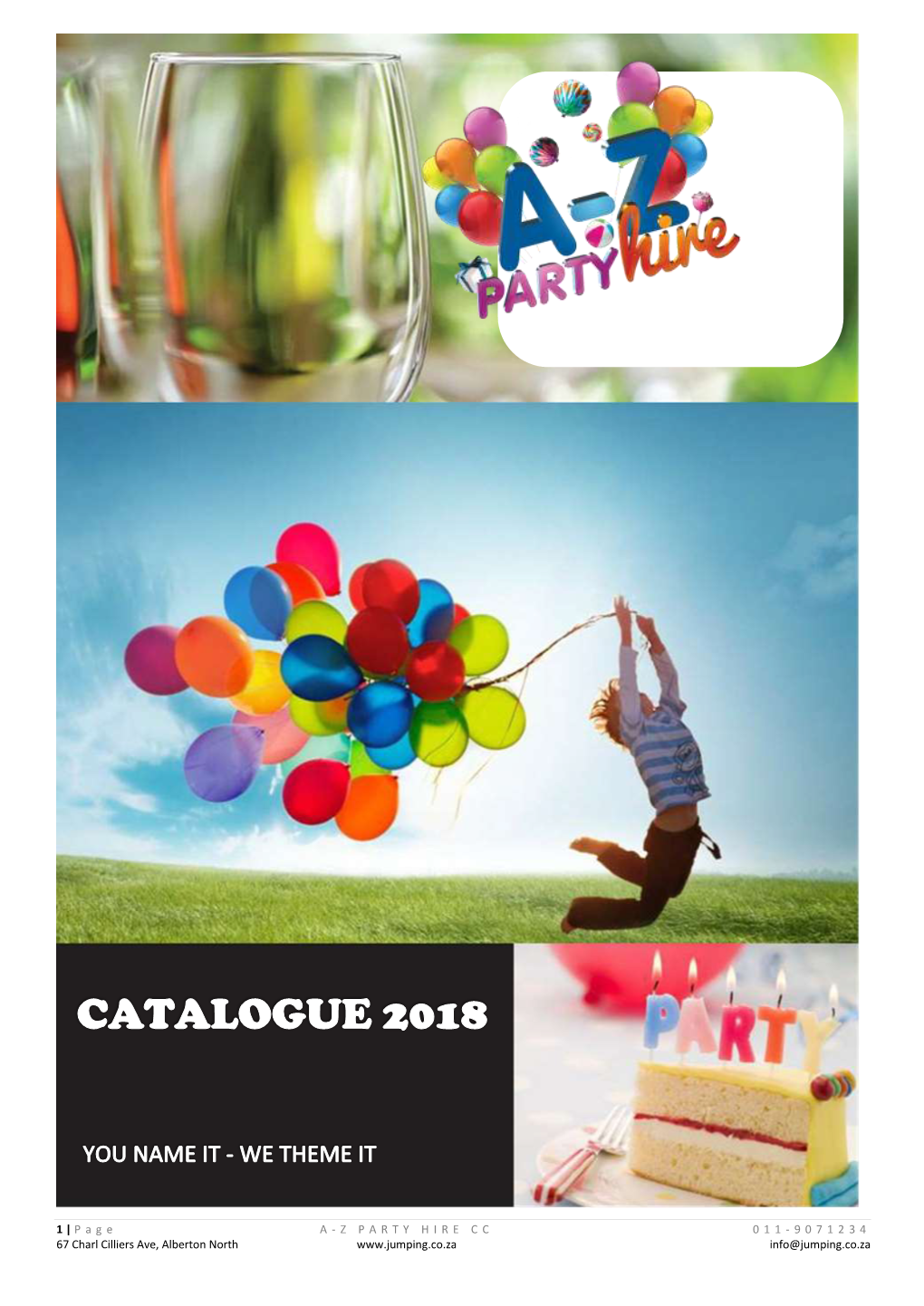 1 | Page A-Z PARTY HIRE CC 011-9071234 67 Charl Cilliers Ave