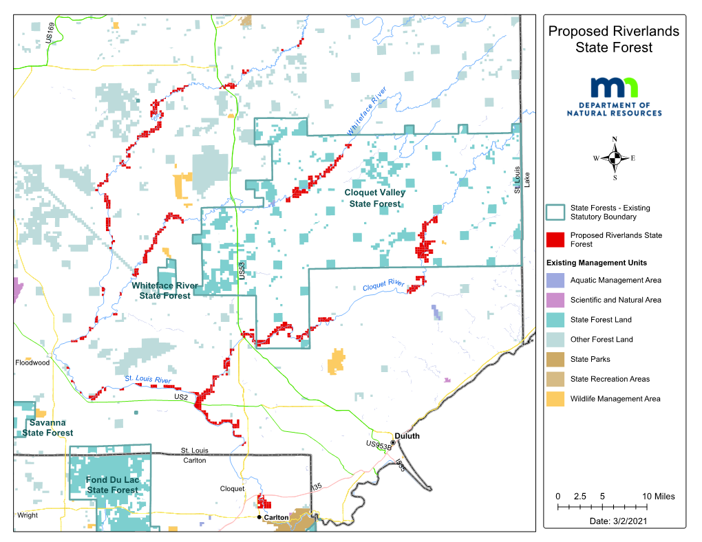 Proposed Riverlands State Forest