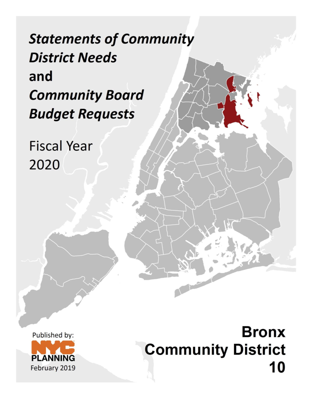 FY 2020 District Needs Statement