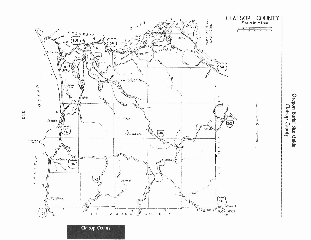 CLATSOP COUNTY Scale in Mlles