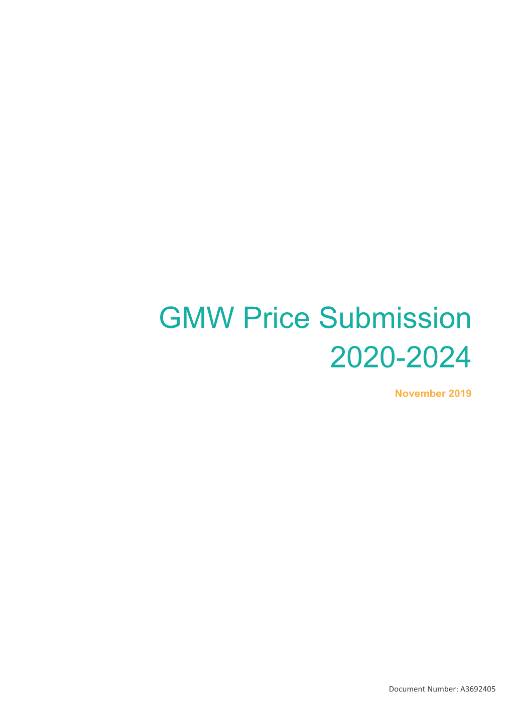 GMW Price Submission 2020-2024