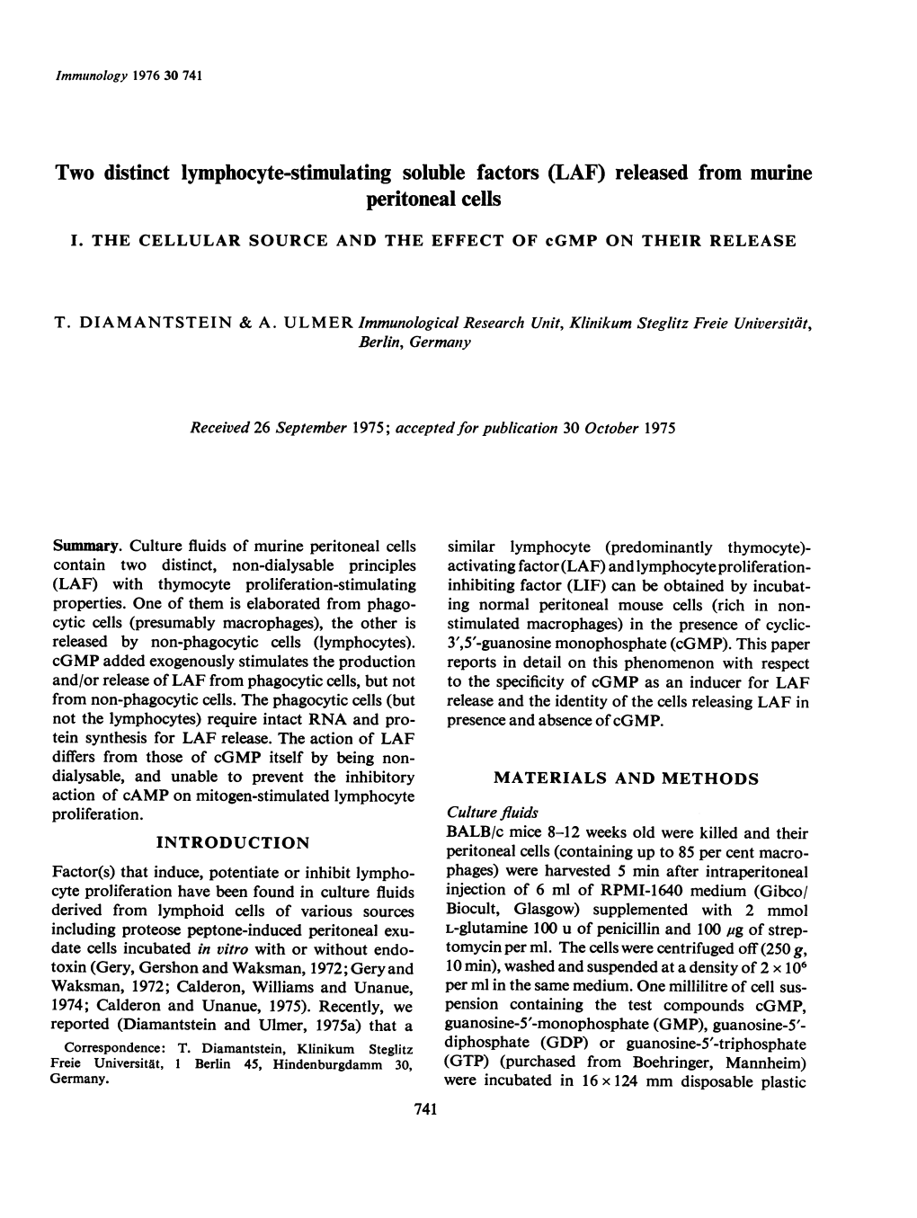 Peritoneal Cells