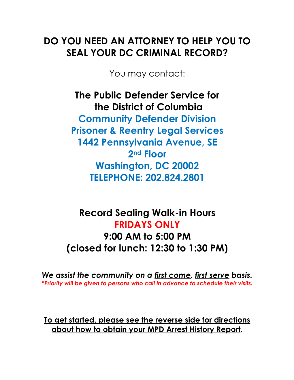 Do You Need an Attorney to Help You to Seal Your Dc Criminal Record?