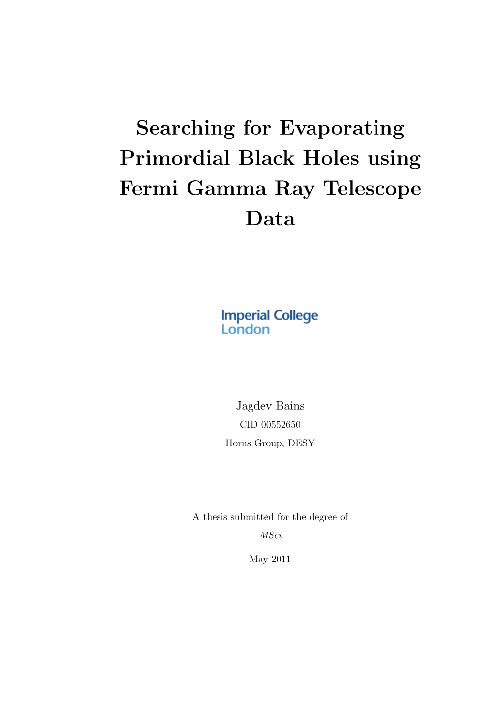 Searching for Evaporating Primordial Black Holes Using Fermi Gamma Ray Telescope Data