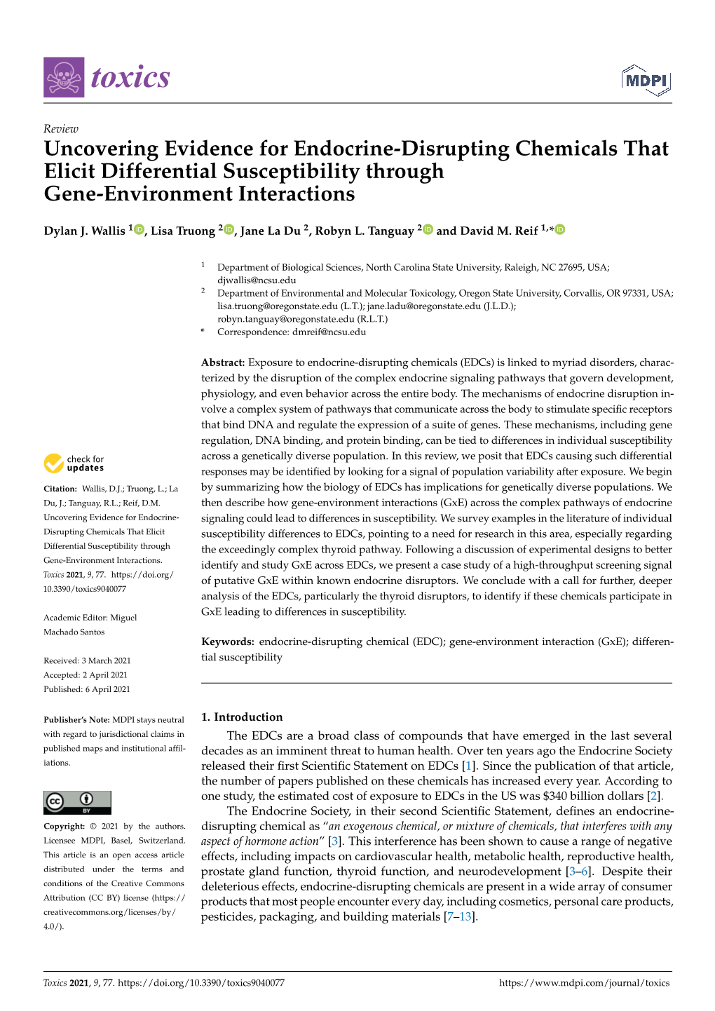 Uncovering Evidence for Endocrine-Disrupting Chemicals That Elicit Differential Susceptibility Through Gene-Environment Interactions