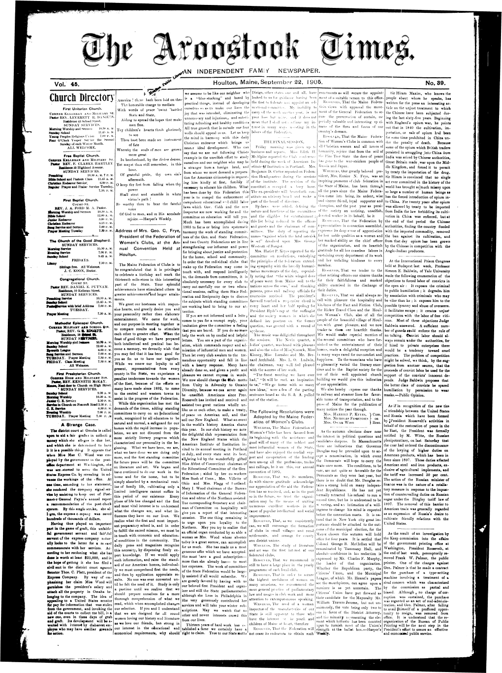 The Aroostook Times, September 22, 1905