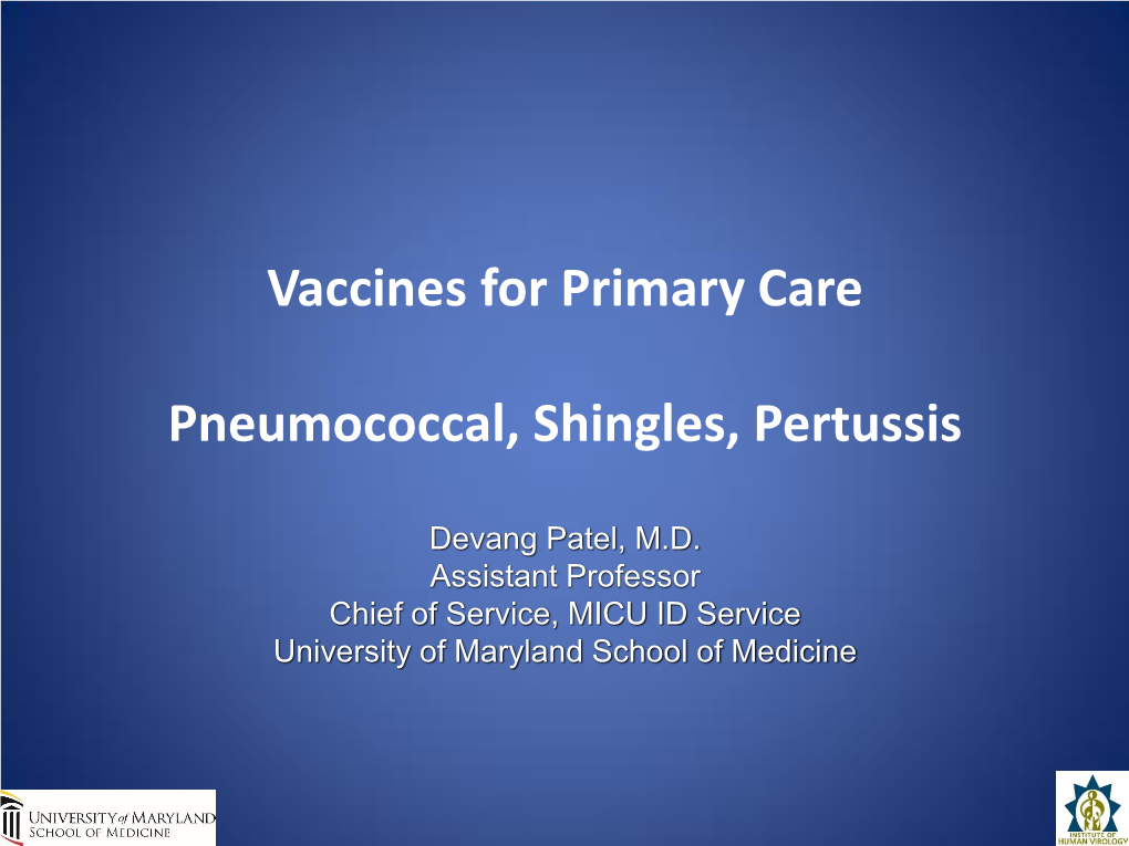 Pneumococcal Vaccine