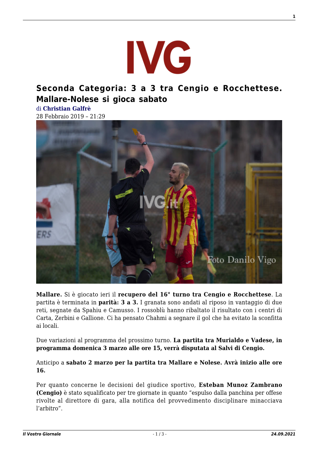 Il Vostro Giornale - 1 / 3 - 24.09.2021 2