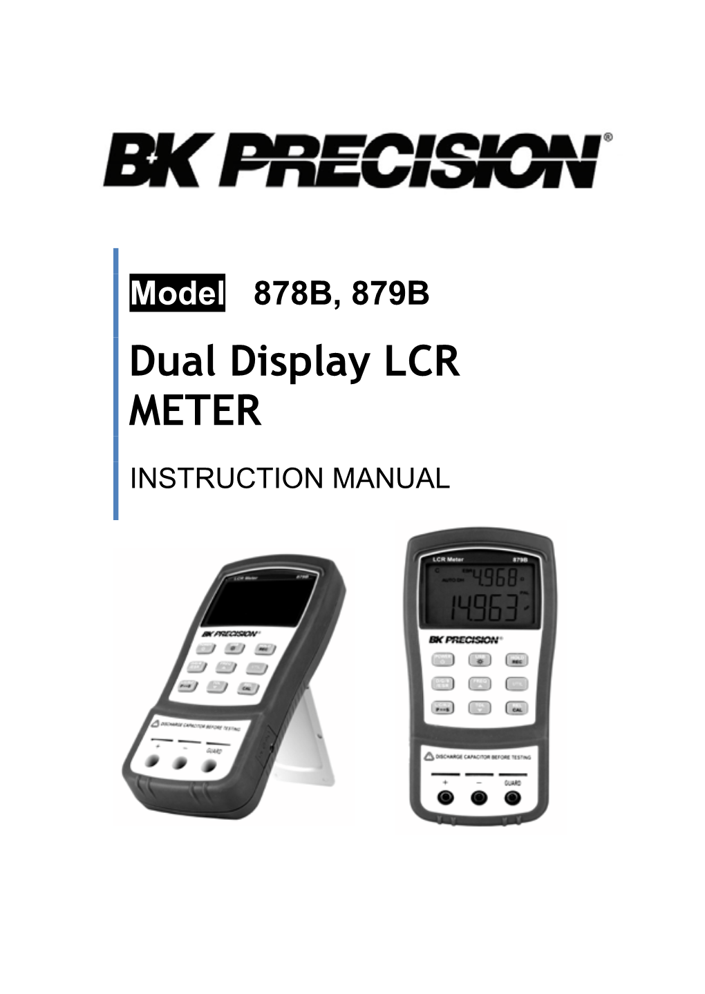 878B and 879B LCR Meter User Manual