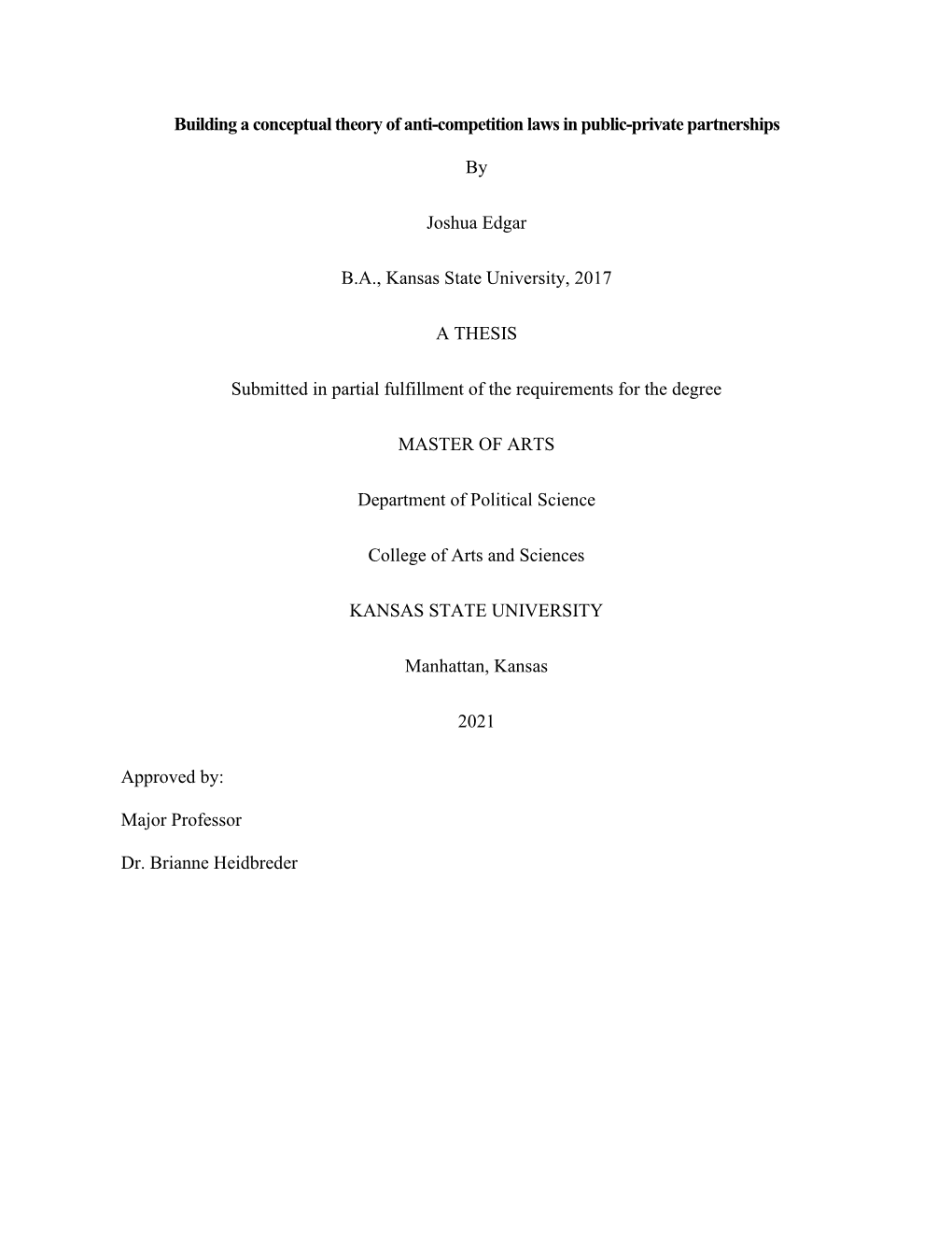 Building a Conceptual Theory of Anti-Competition Laws in Public-Private Partnerships