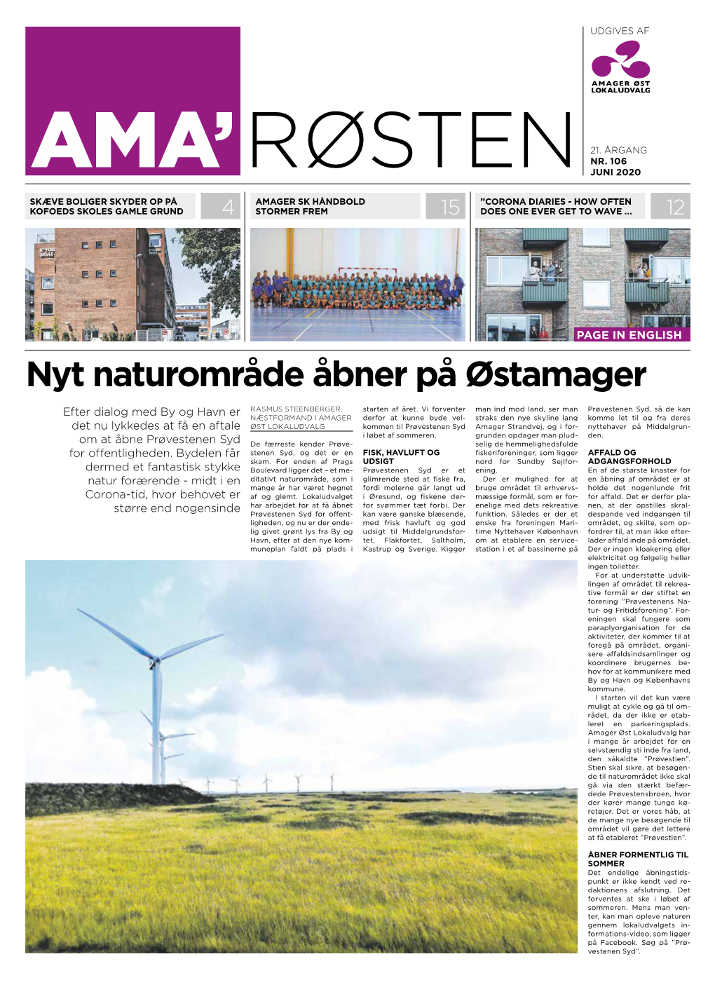 Nyt Naturområde Åbner På Østamager Efter Dialog Med by Og Havn Er RASMUS STEENBERGER, Starten Af Året