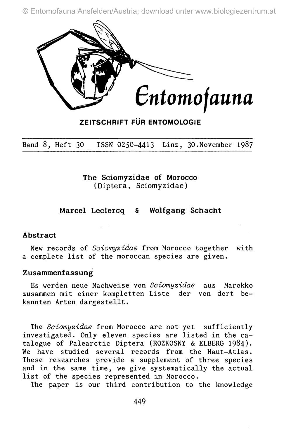 Bntomojauna ZEITSCHRIFT FÜR ENTOMOLOGIE