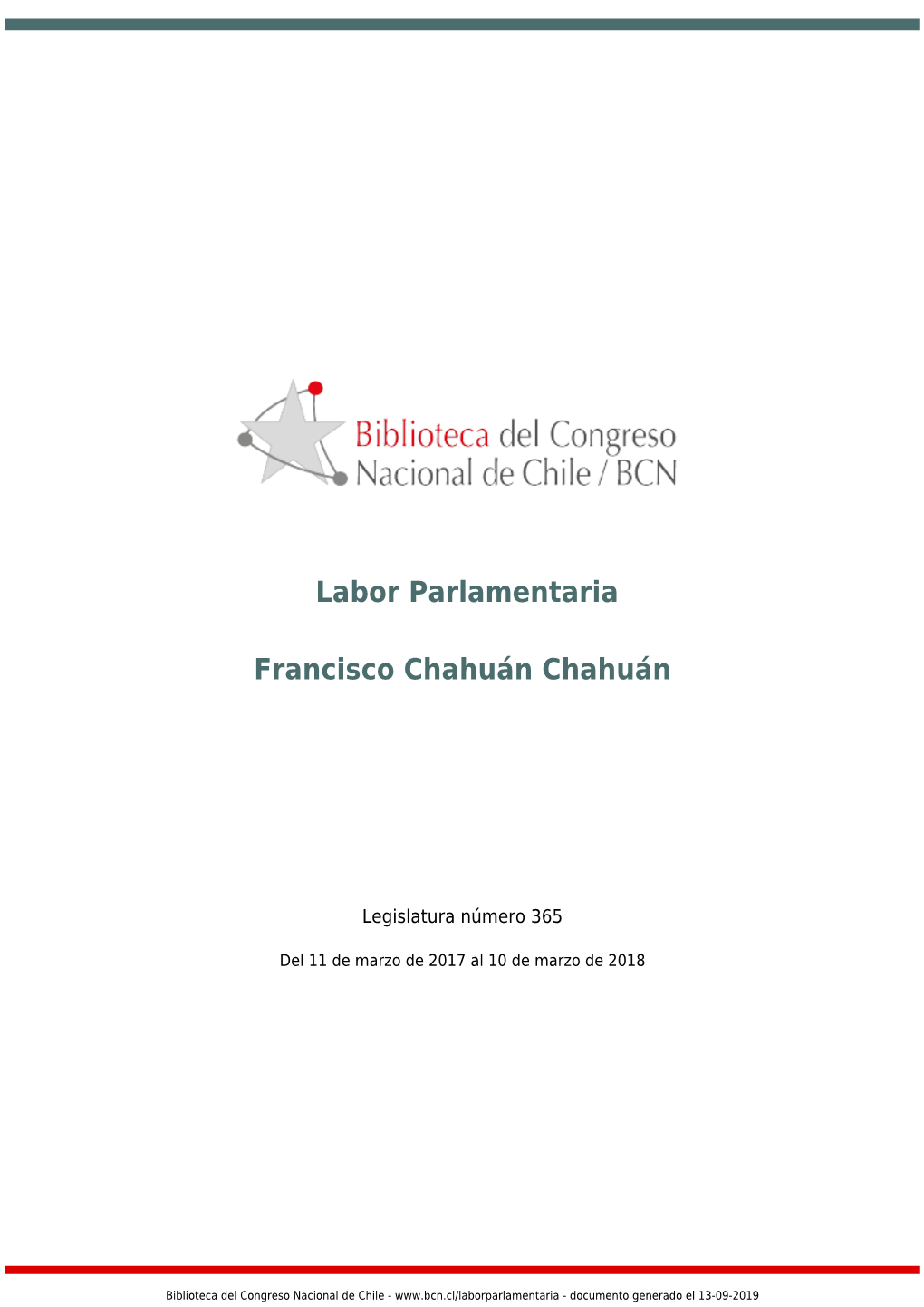 Labor Parlamentaria Francisco Chahuán Chahuán