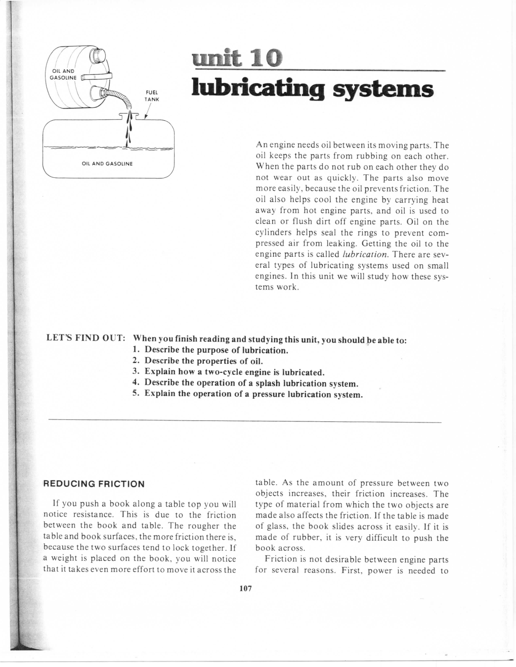 Unit 10 Lubricating Systems