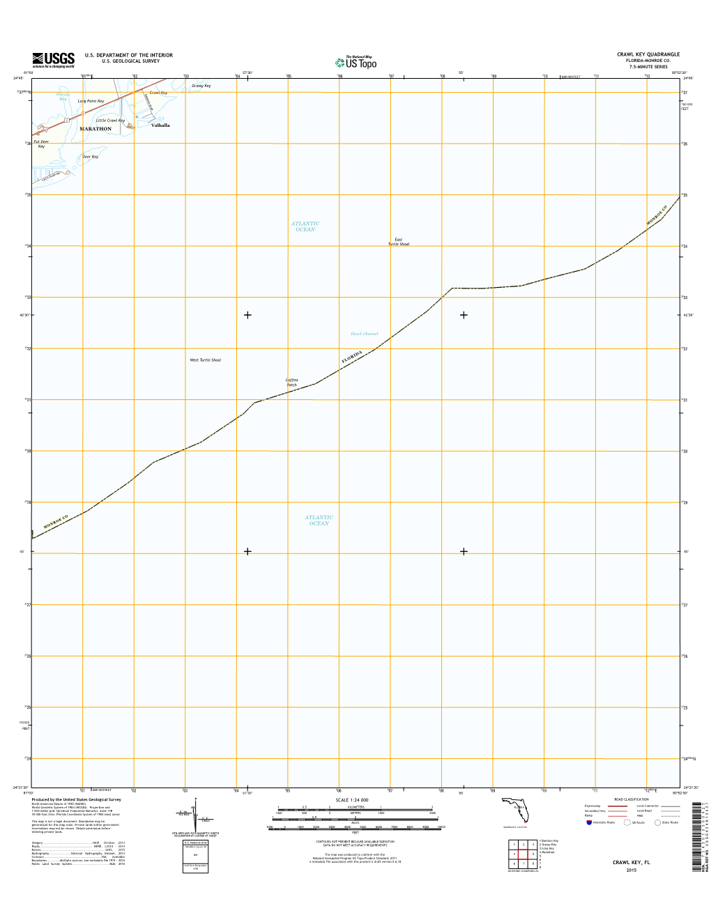 USGS 7.5-Minute Image Map for Crawl Key, Florida