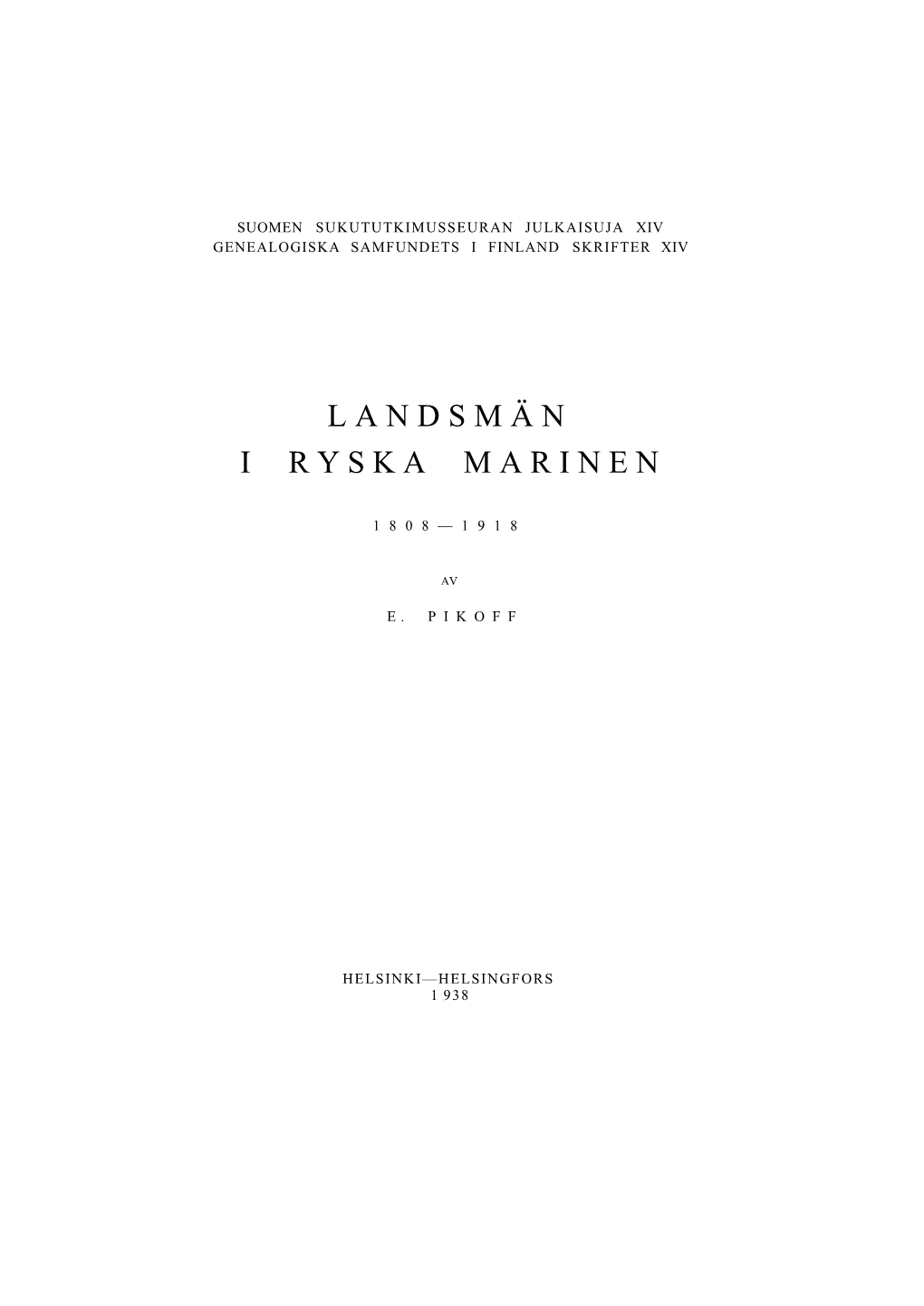 Landsmän I Ryska Marinen