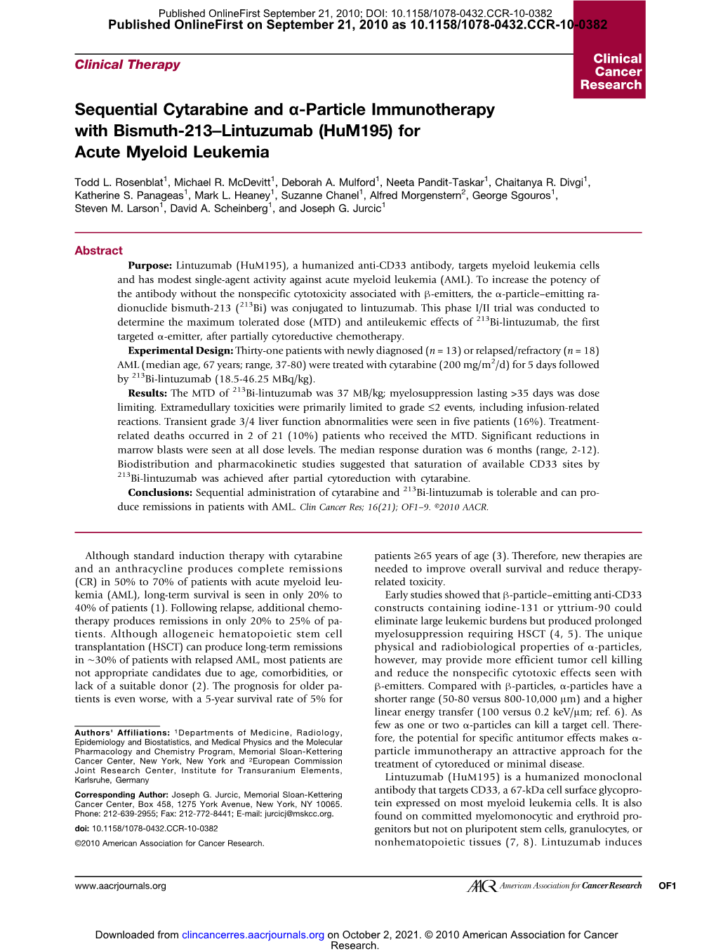 For Acute Myeloid Leukemia