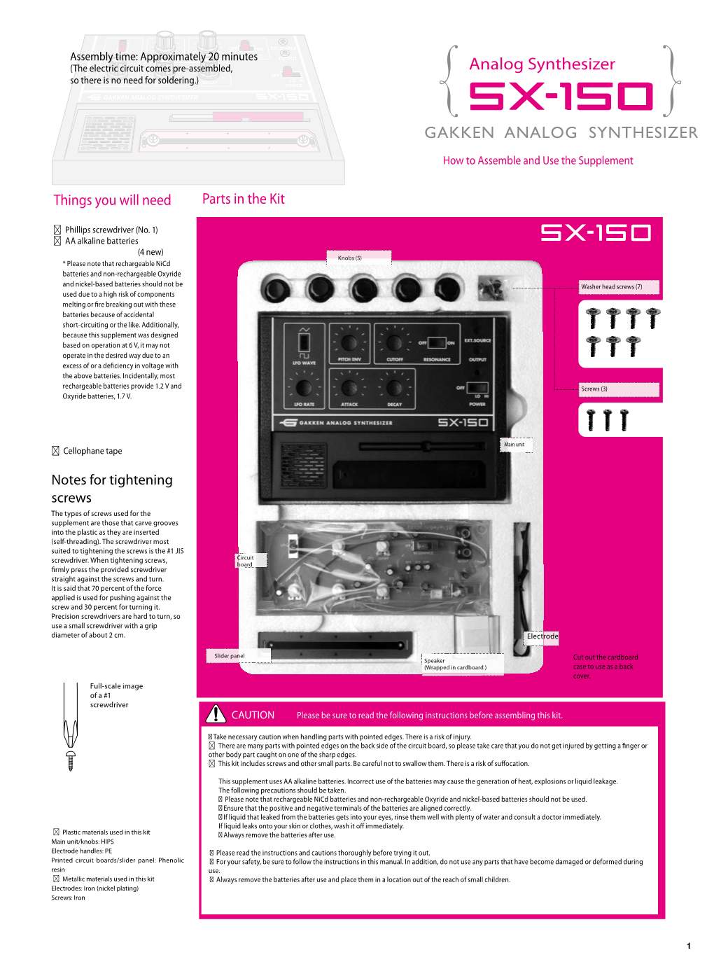 Analog Synthesizer So There Is No Need for Soldering.)