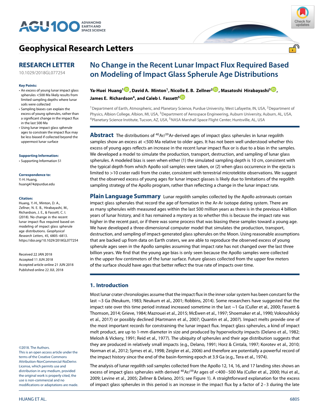 No Change in the Recent Lunar Impact Flux Required Based On