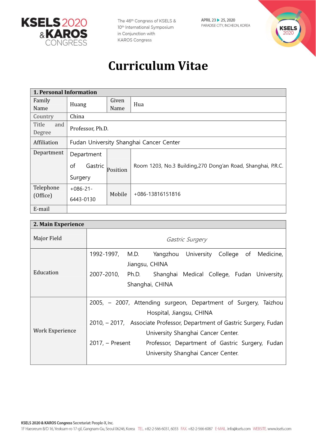 Curriculum Vitae