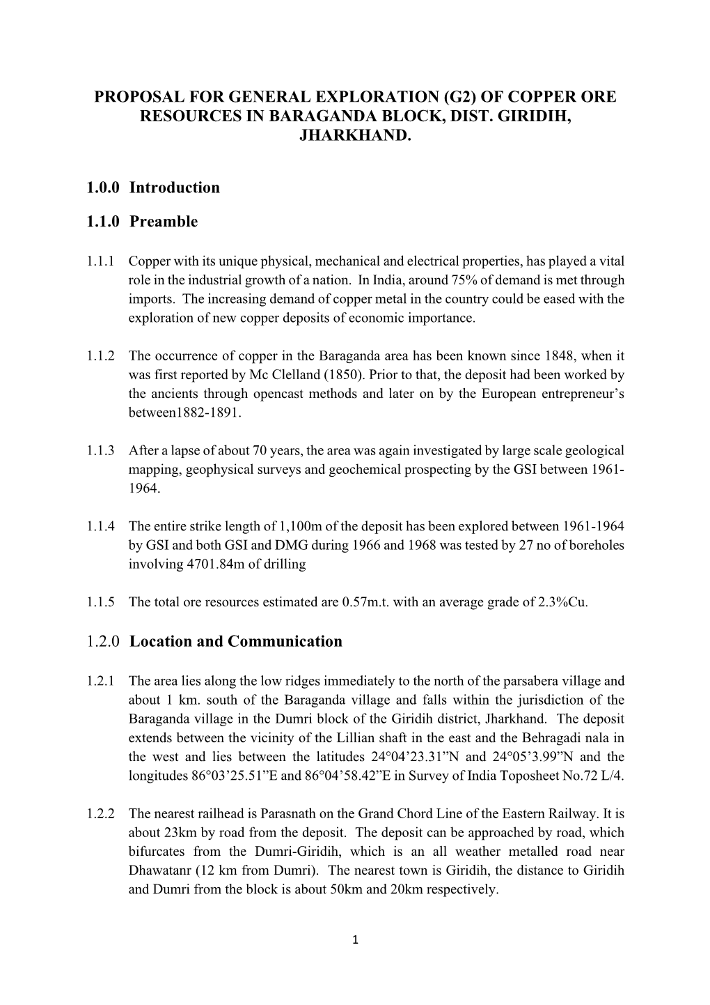 Of Copper Ore Resour