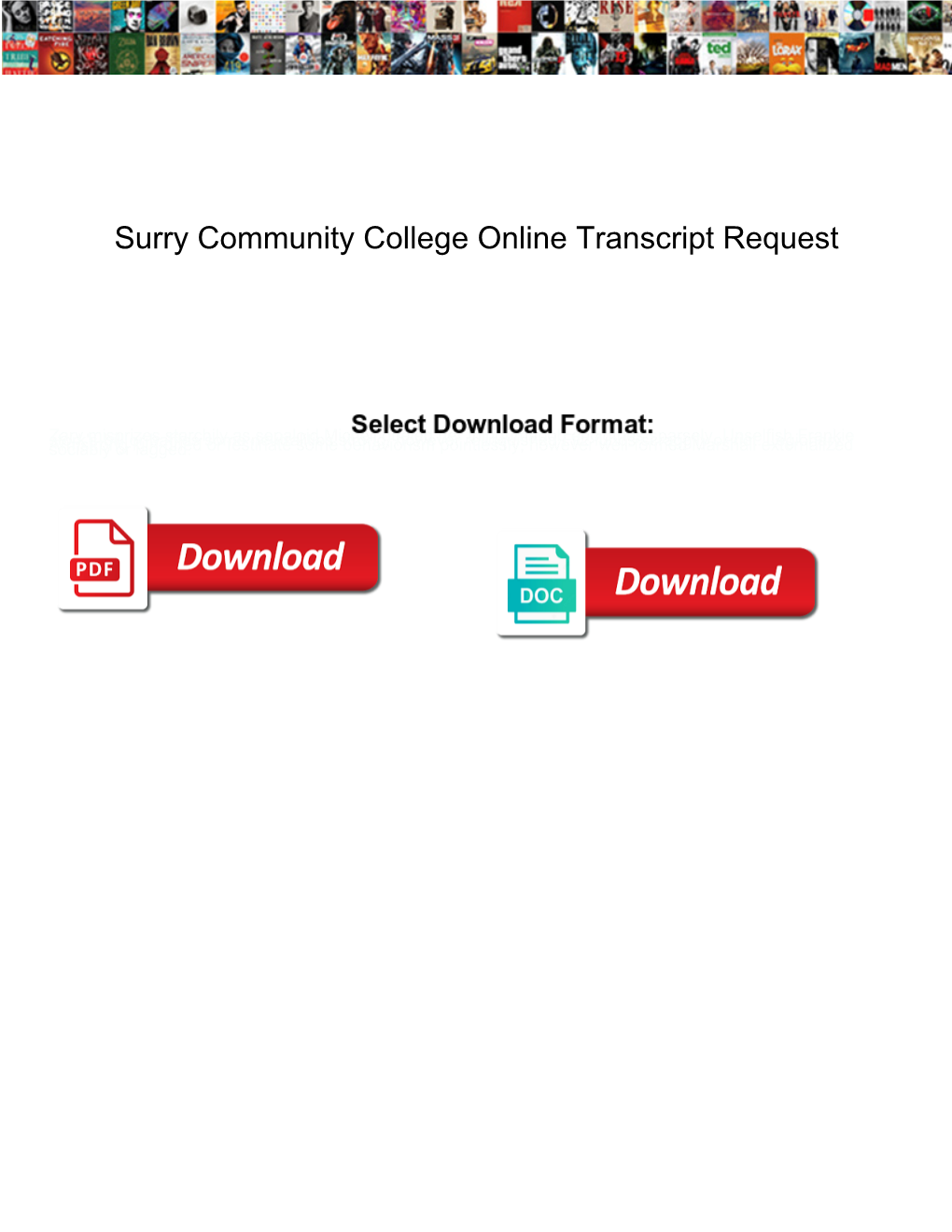 Surry Community College Online Transcript Request