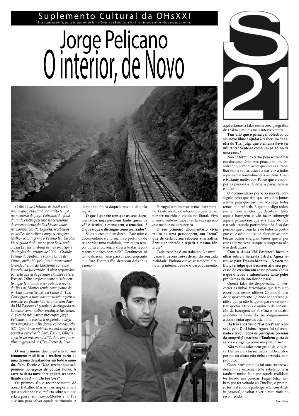 Suplemento Cultural Da Ohsxxi Este Suplemento Faz Parte Integrante Do Jornal Correio Da Beira Serra N.º 91 E Não Pode Ser Vendido Separadamente