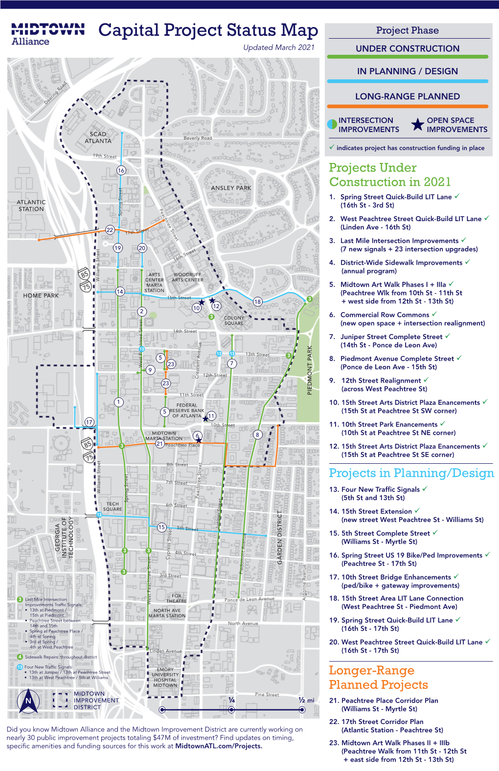 Capital Project Status Map Project Phase Updated March 2021 UNDER CONSTRUCTION