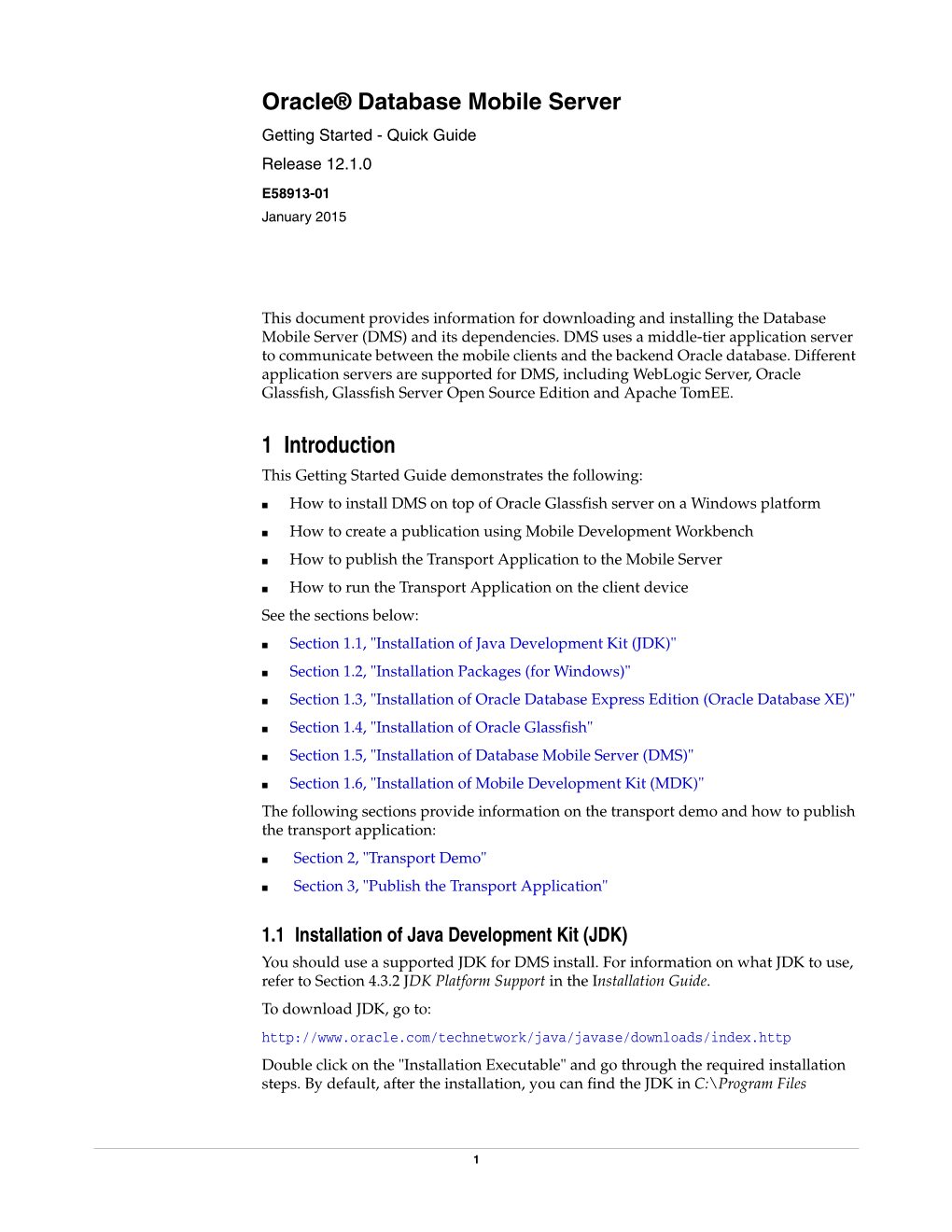 Oracle Database Mobile Server, Getting Started Guide
