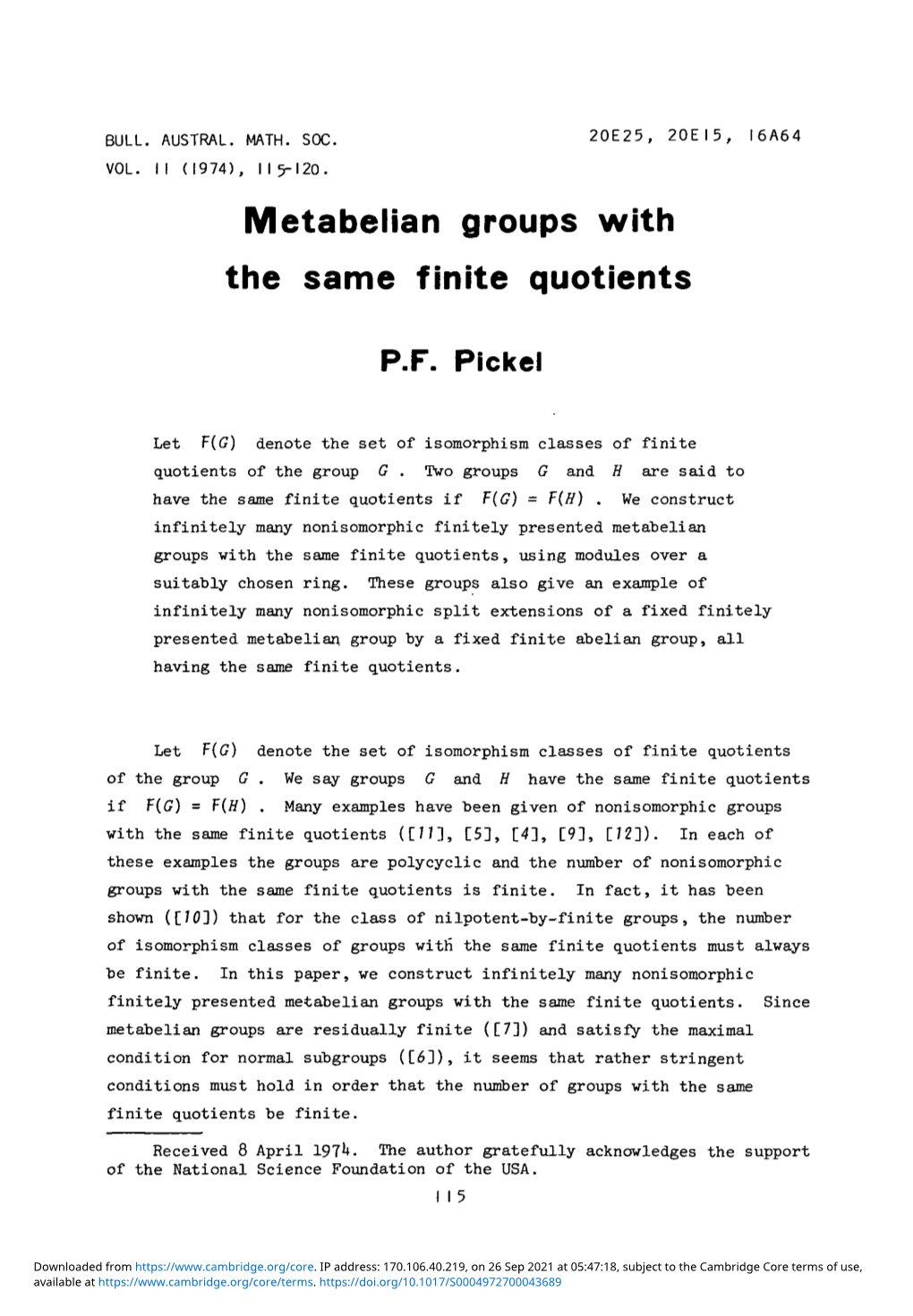 Metabelian Groups with the Same Finite Quotients