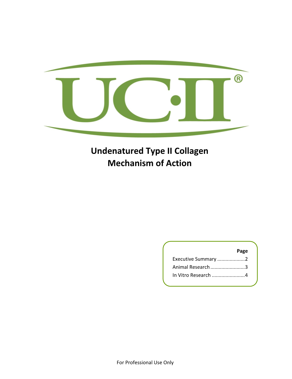 Undenatured Type II Collagen Mechanism of Action