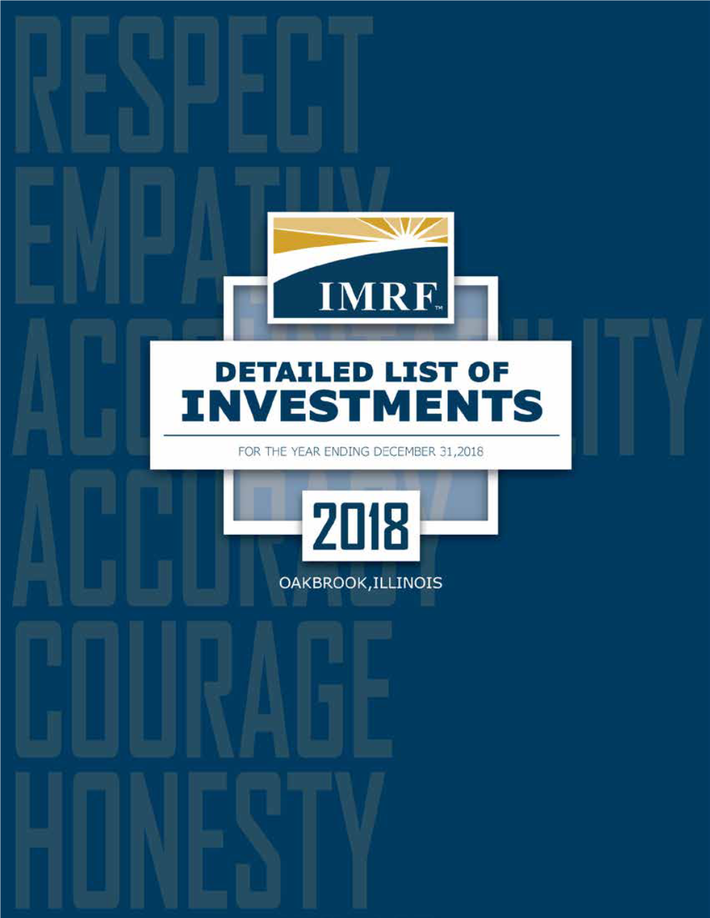 Detailed List of 2018 Investments