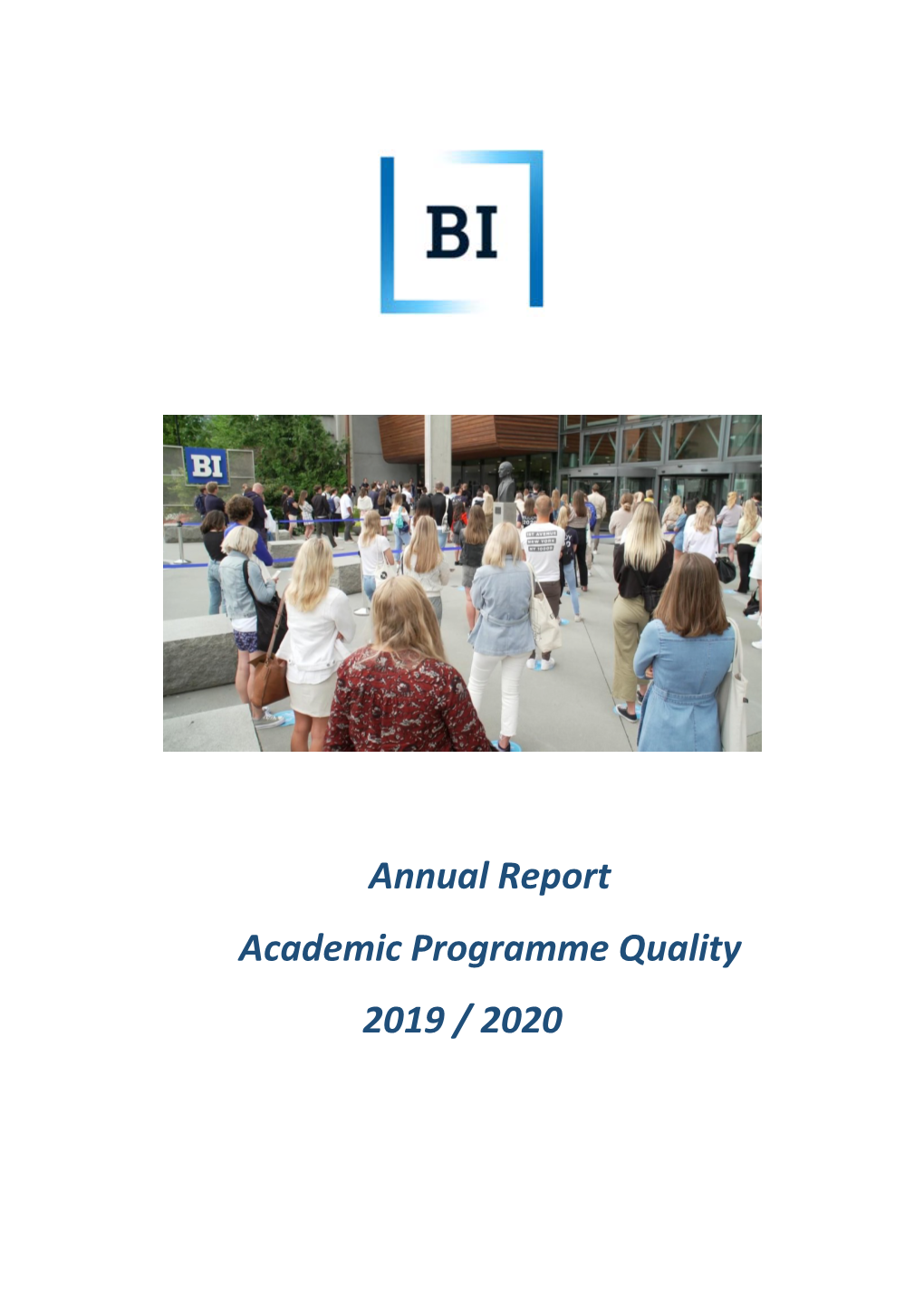 Annual Report Academic Programme Quality 2019 / 2020