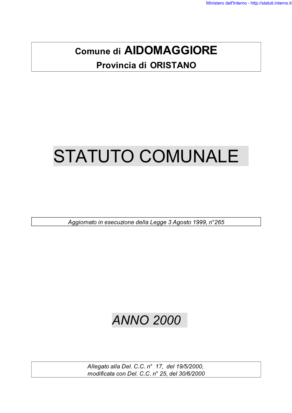 Statuto Comunale