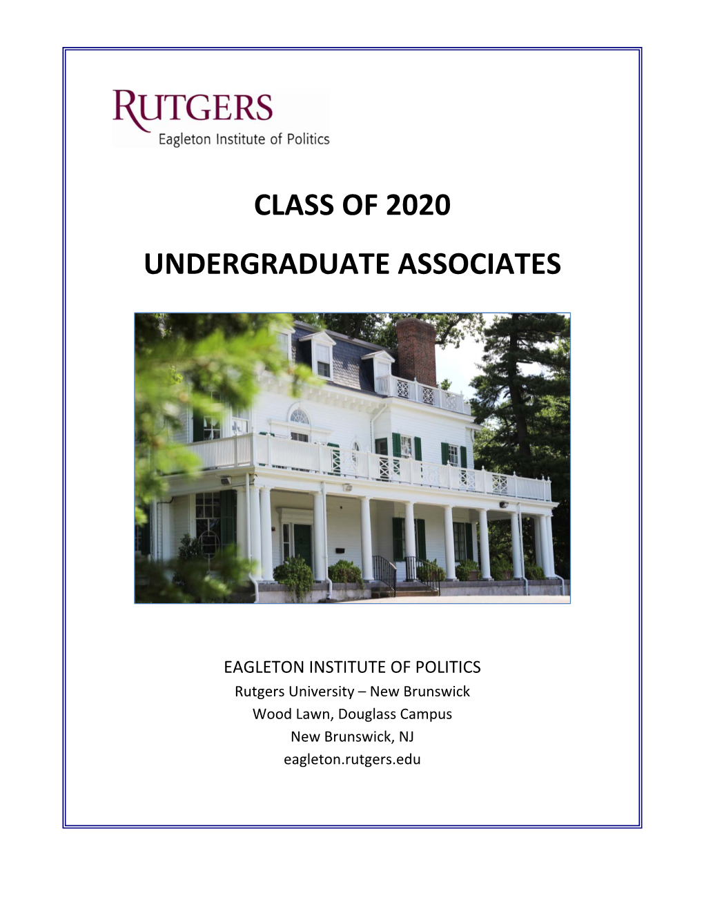 19-20 Undergraduate Associate