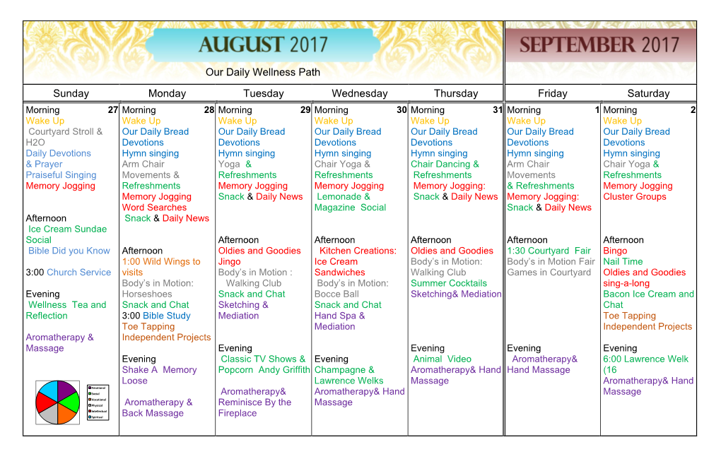 September 2017 Our Daily Wellness Path