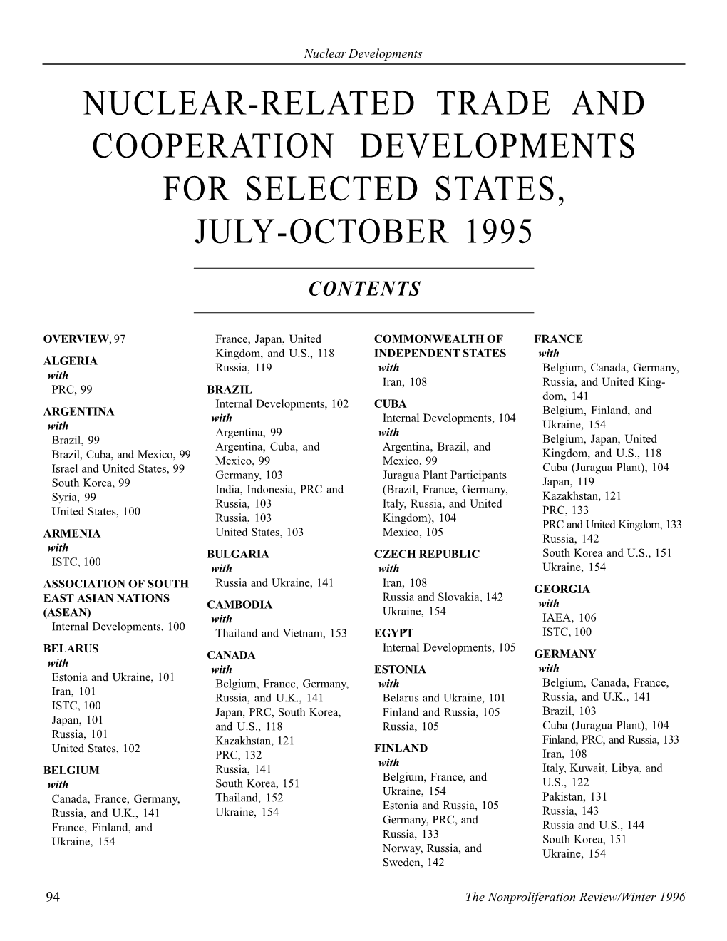 Npr 3.2: Nuclear-Related Trade and Cooperation