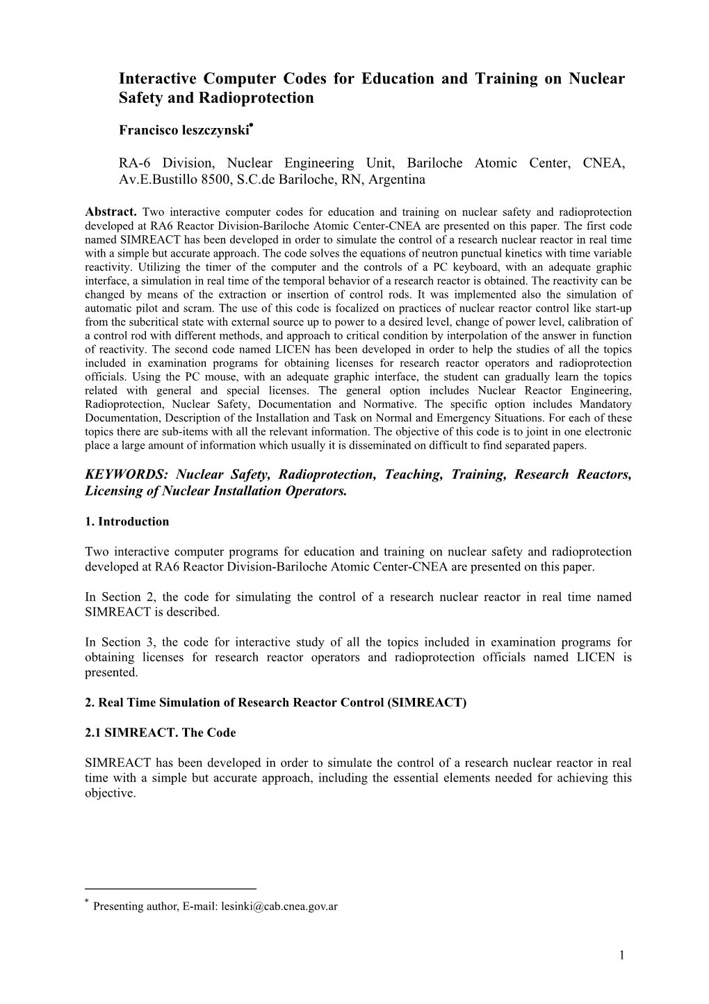 IAEA Guidelines and Formatting Rules for Papers for Proceeding