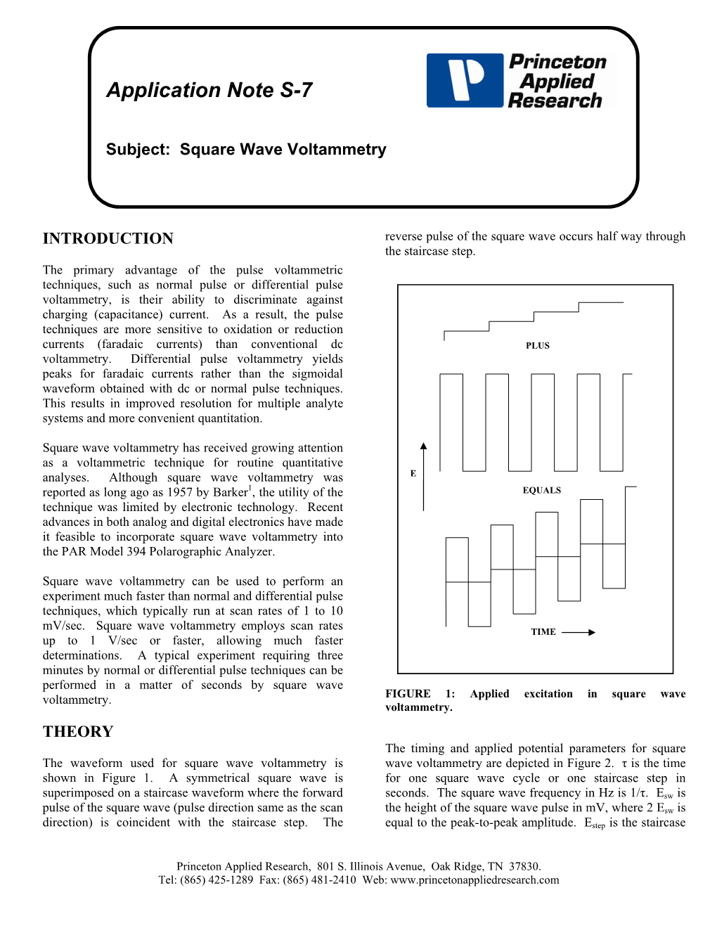 Square Wave Voltammetry