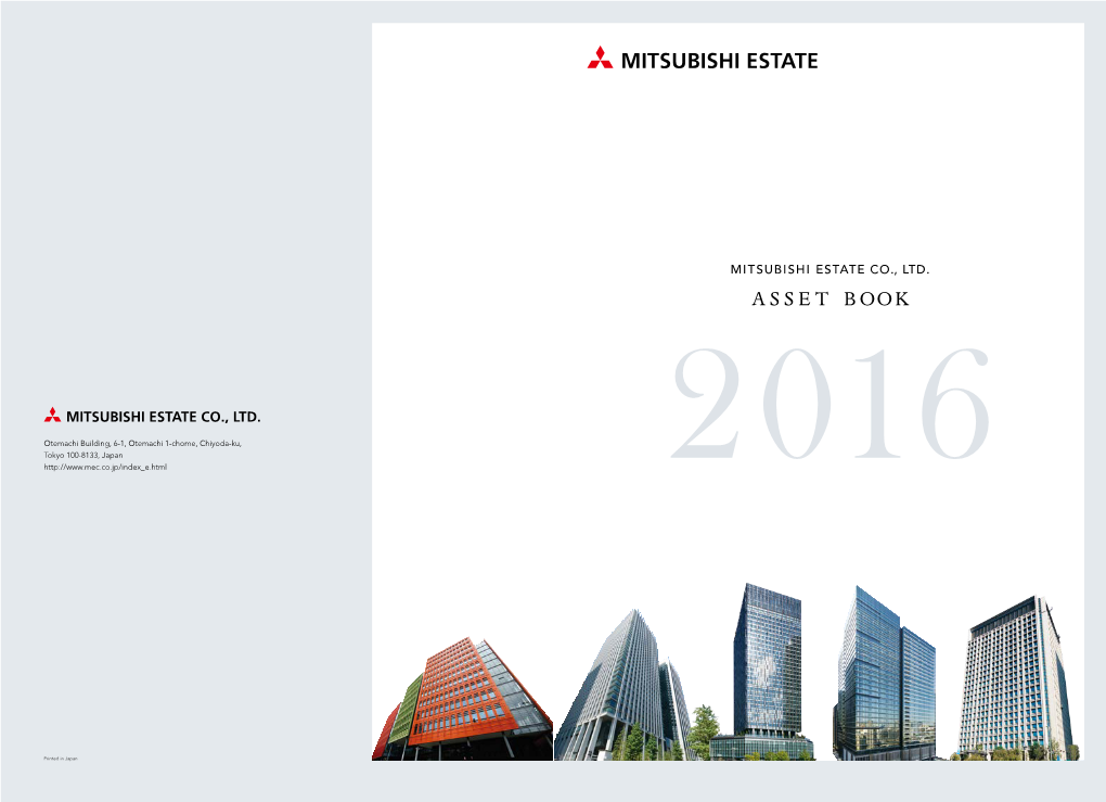 Asset Book 2016 1 Track Record of Mitsubishi Estate