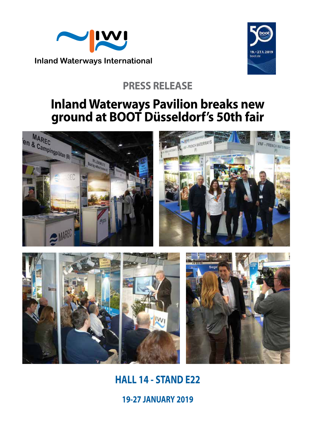 Inland Waterways Pavilion Breaks New Ground at BOOT Düsseldorf's