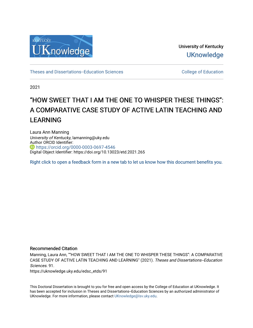 A Comparative Case Study of Active Latin Teaching and Learning