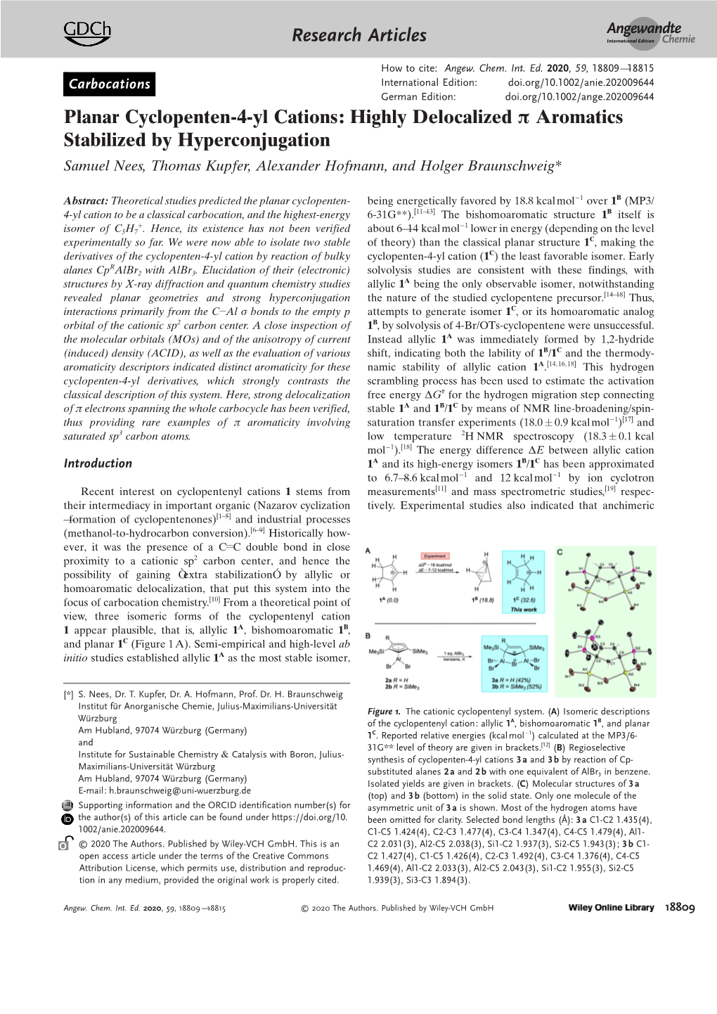 Planar Cyclopenten‐4‐Yl Cations: Highly Delocalized Π Aromatics