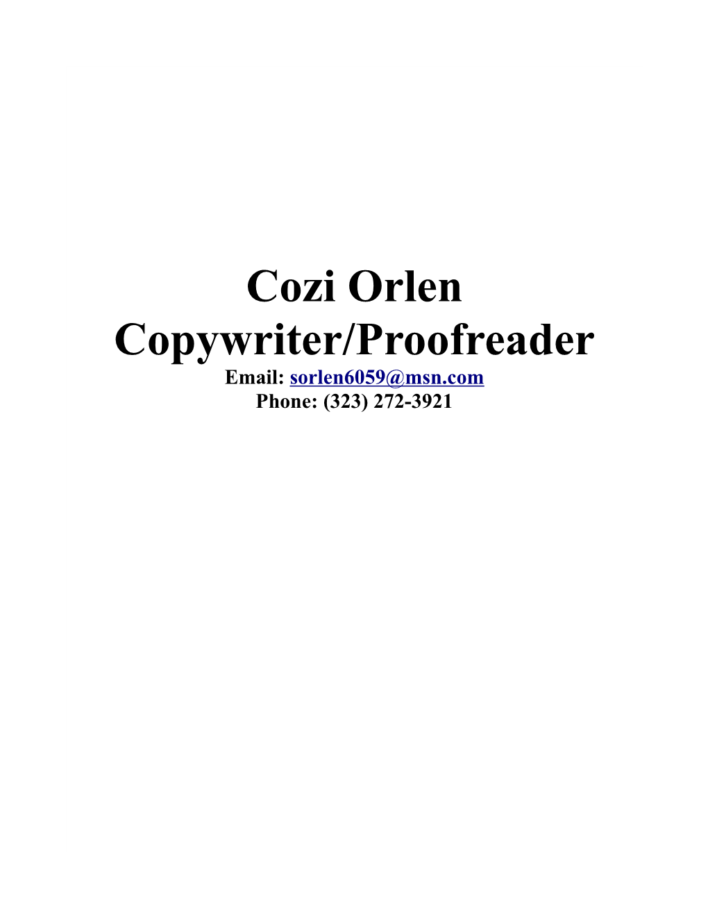 Portfolio – Cozi Orlen