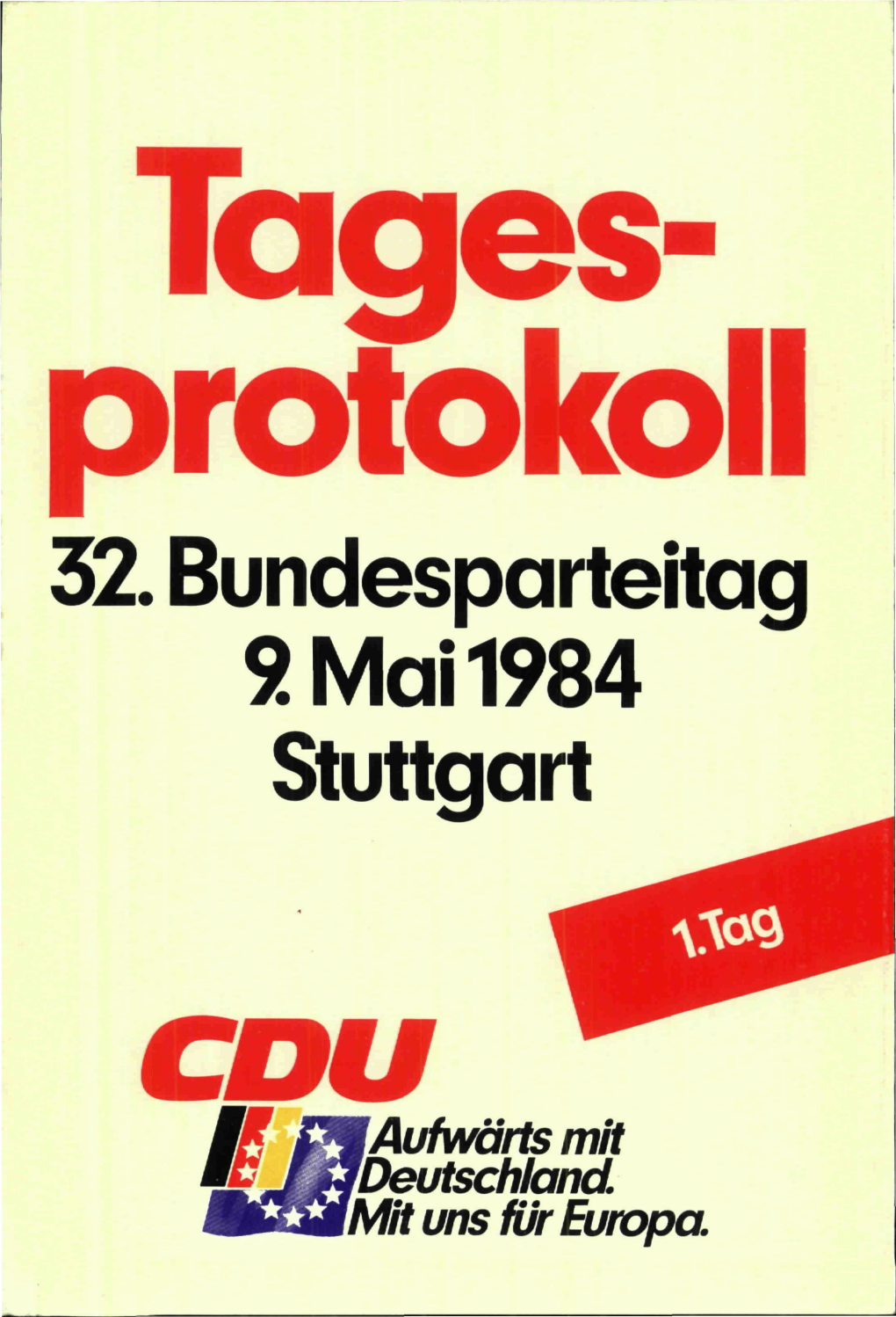 32. Bundesparteitag 9 Mai 1984 Stuttgart