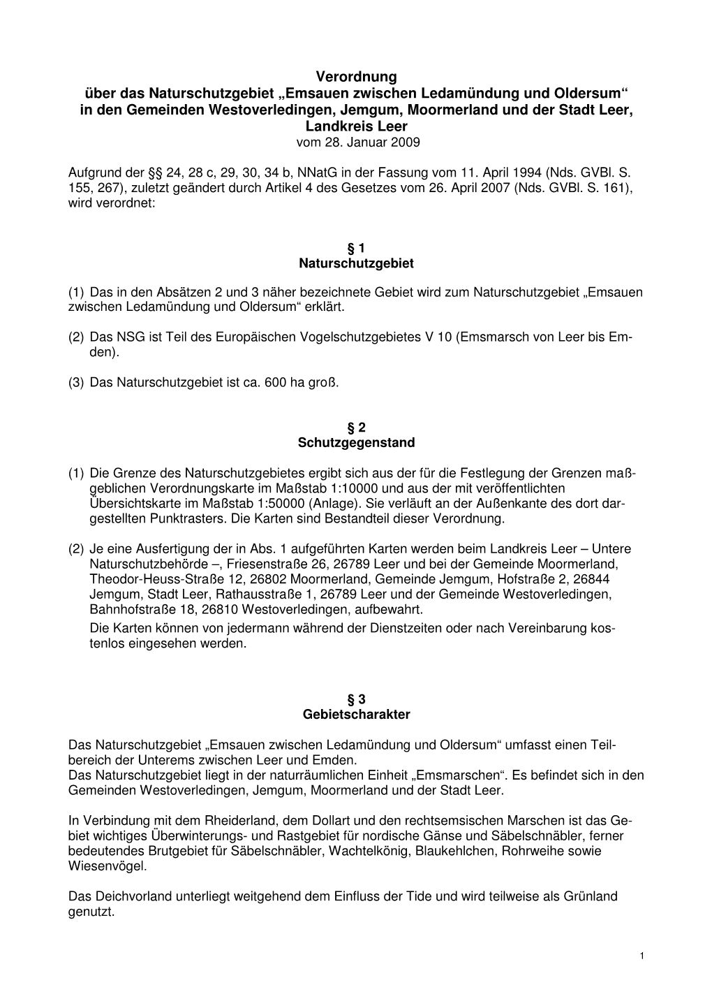 Naturschutzgebiet Emsauen