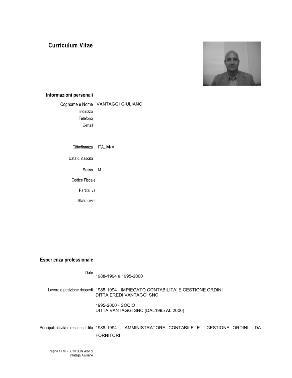 Curriculum Vitae