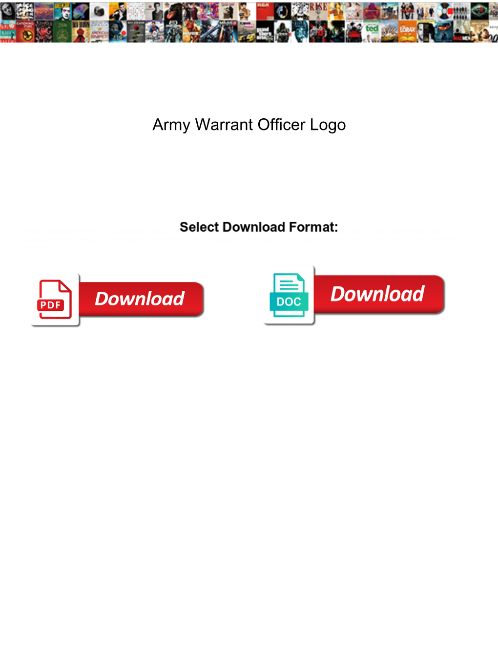 Army Warrant Officer Logo