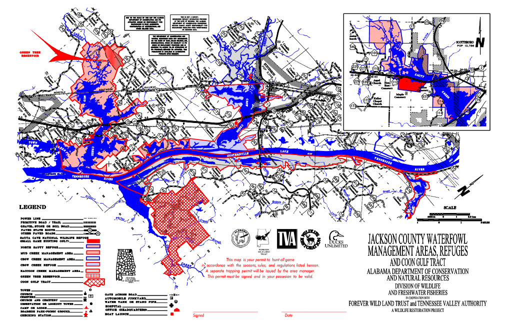 N N Management Areas, Refuges Jackson County