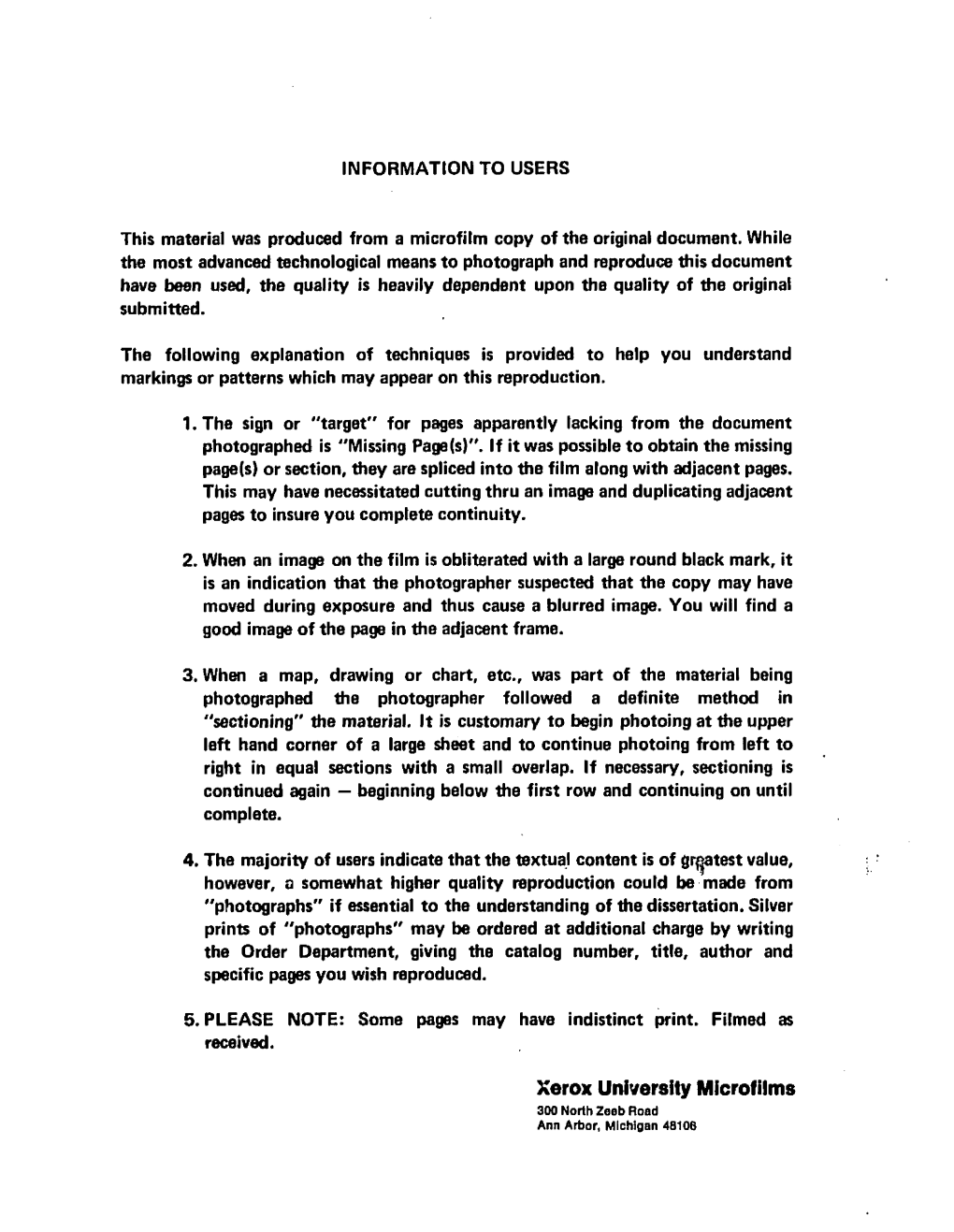 Xerox University Microfilms